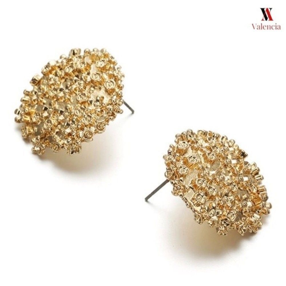 Gold Circular Earrings